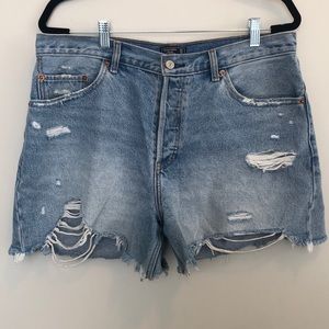 Abercrombie & Fitch High Rise Denim Shorts